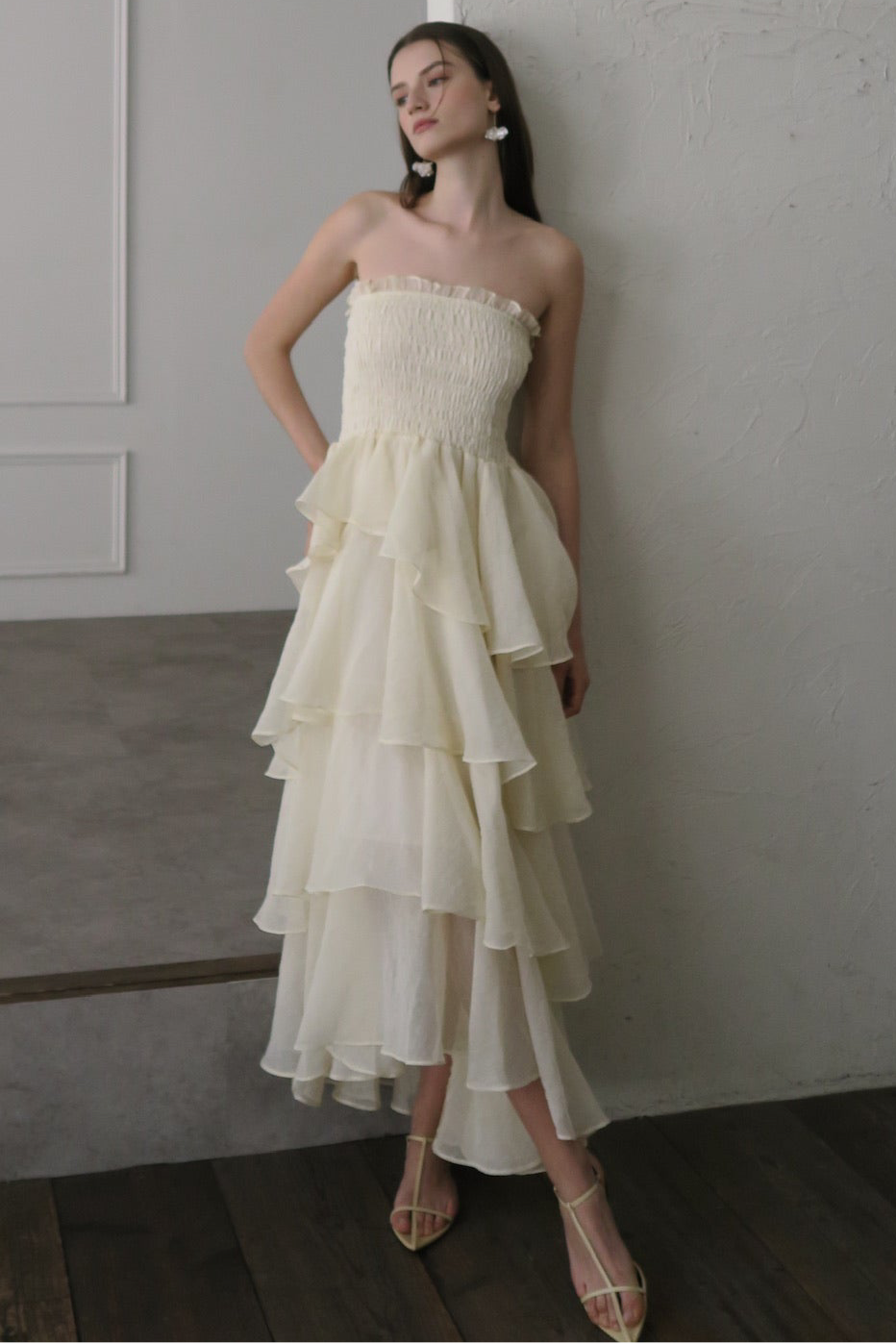 frilly tiered dress – célon