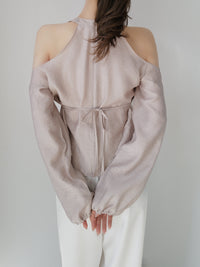 halter neck chiffon blouse