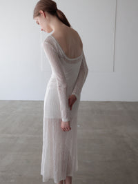 romantic lace sheer back dress