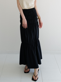 accently tiered long skirt