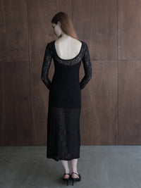romantic lace sheer back dress