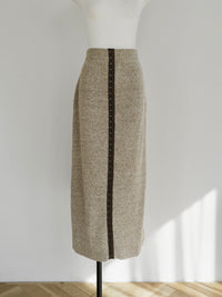 summer sale / hook rib knit skirt