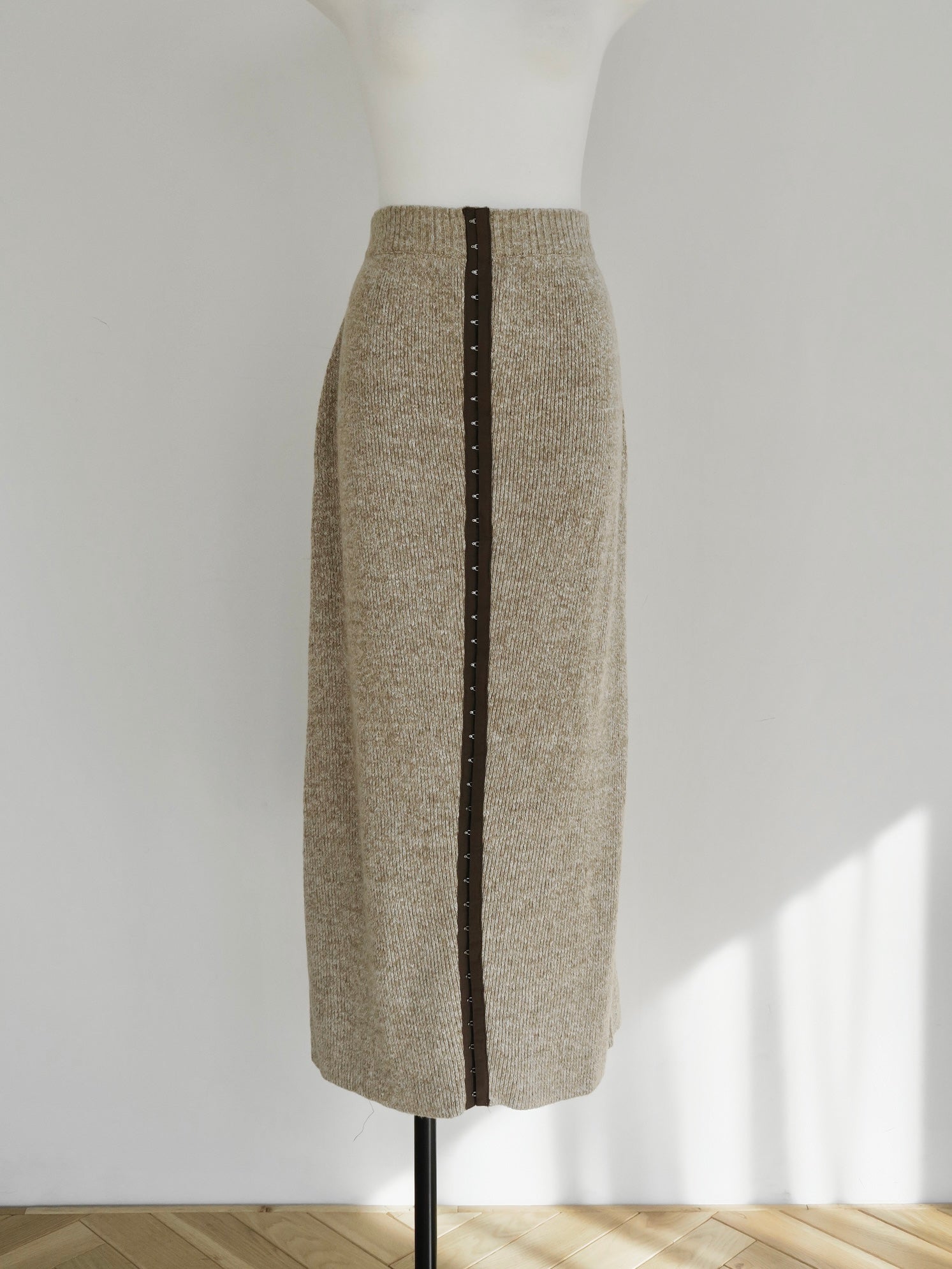 summer sale / hook rib knit skirt