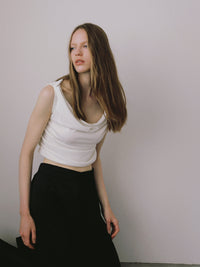 fluid drape neck top