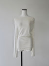 cowl silhouette stretching tops
