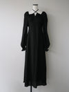 strap shirring long dress