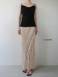 sample sale / fringe knit tight skirt