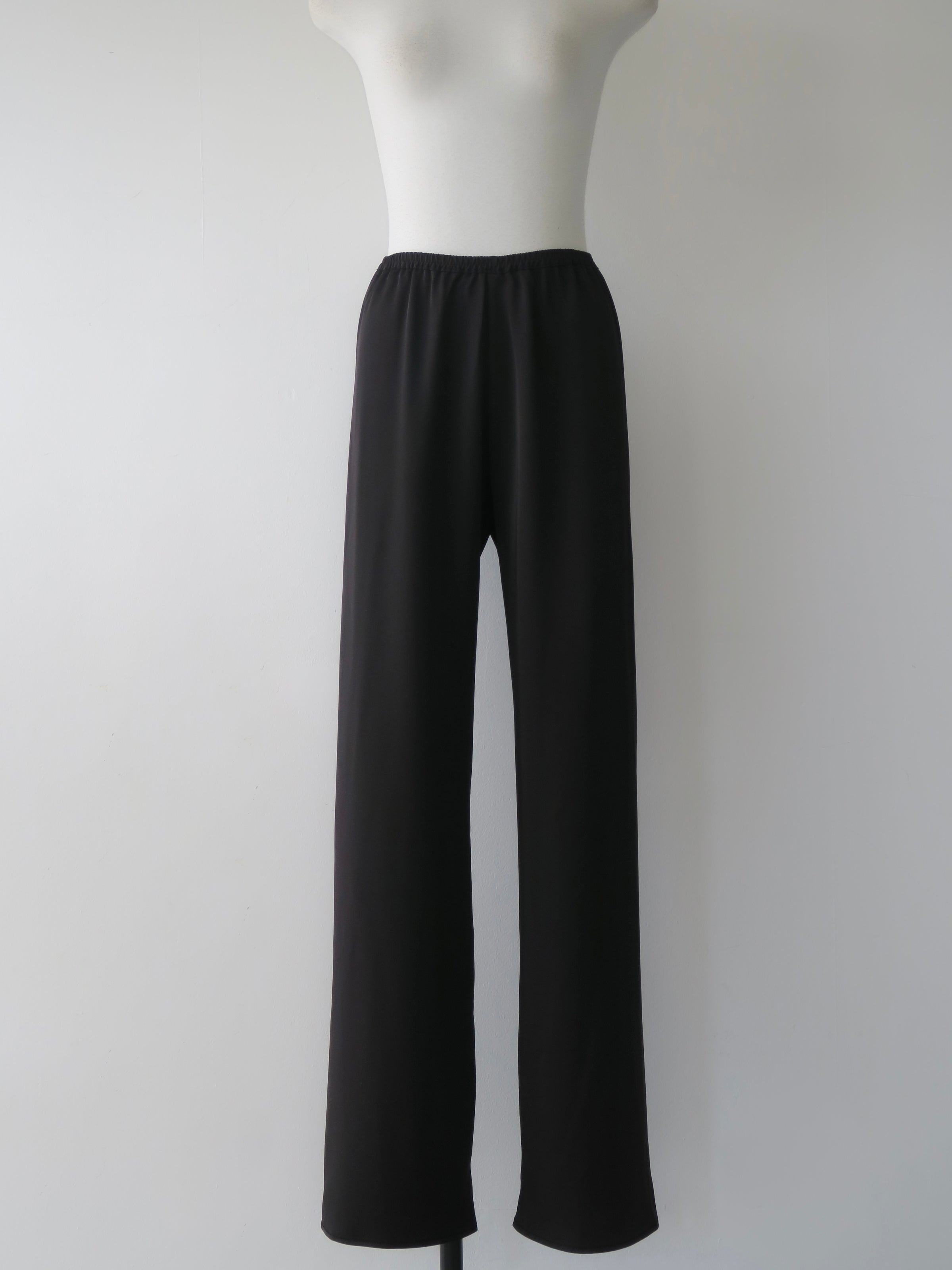 satin fluid line slacks