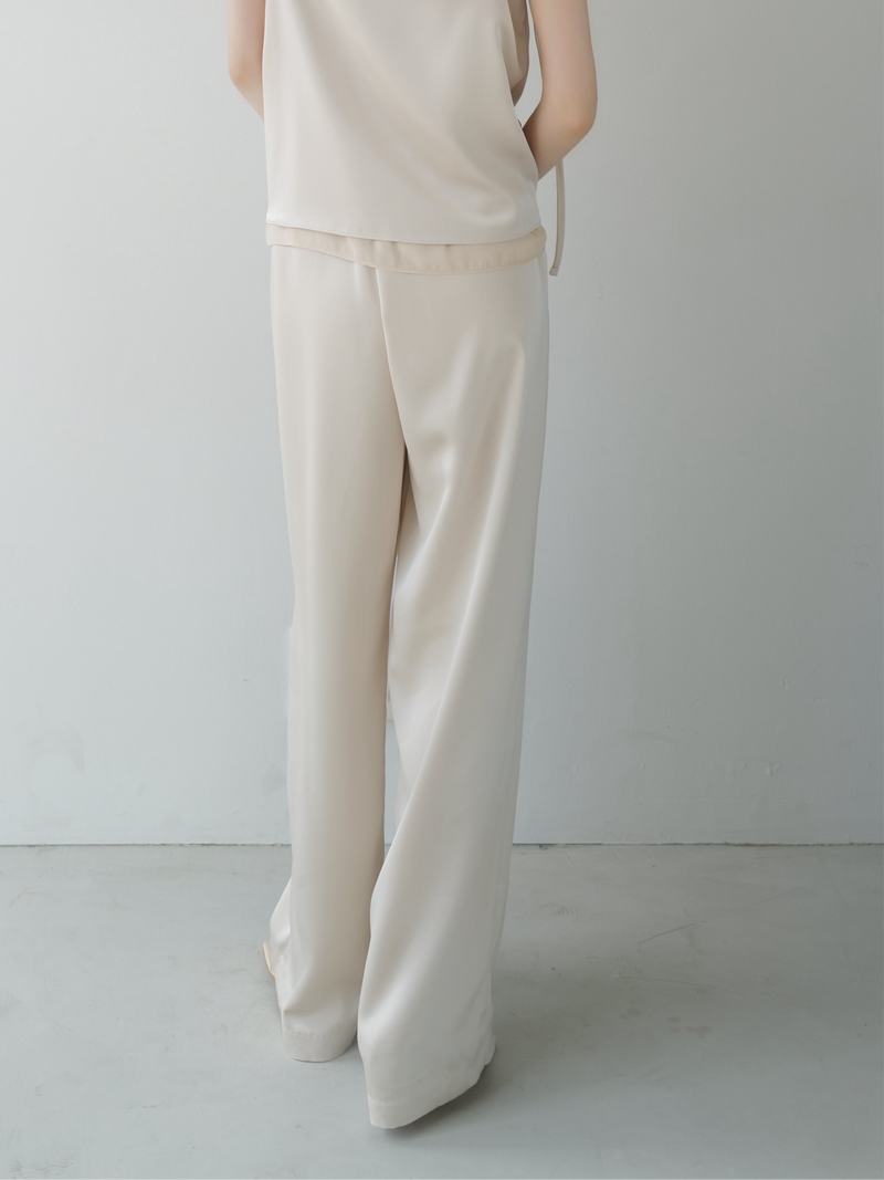 luxe satin wide pants