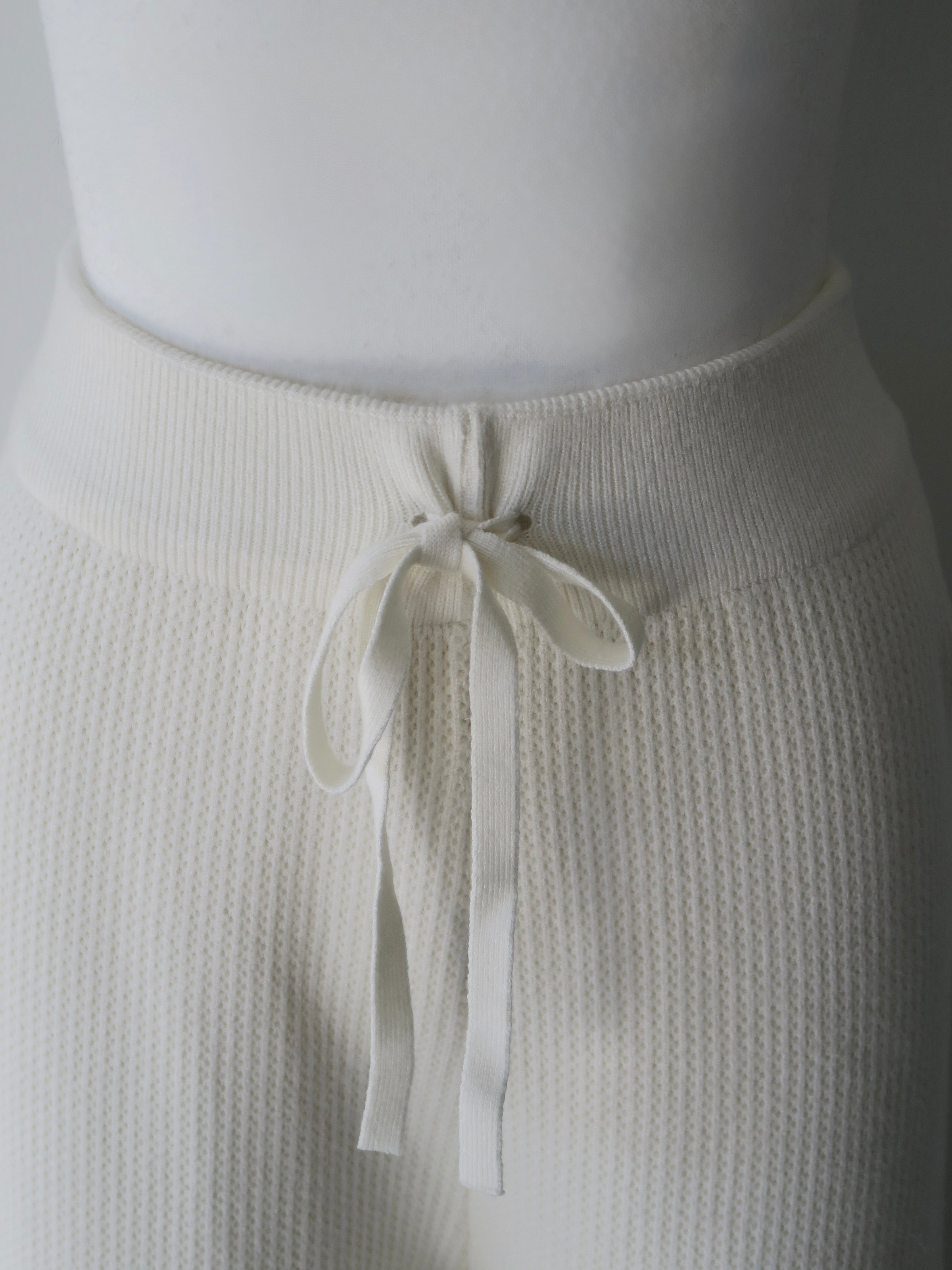 brushed seed stitch knit pants