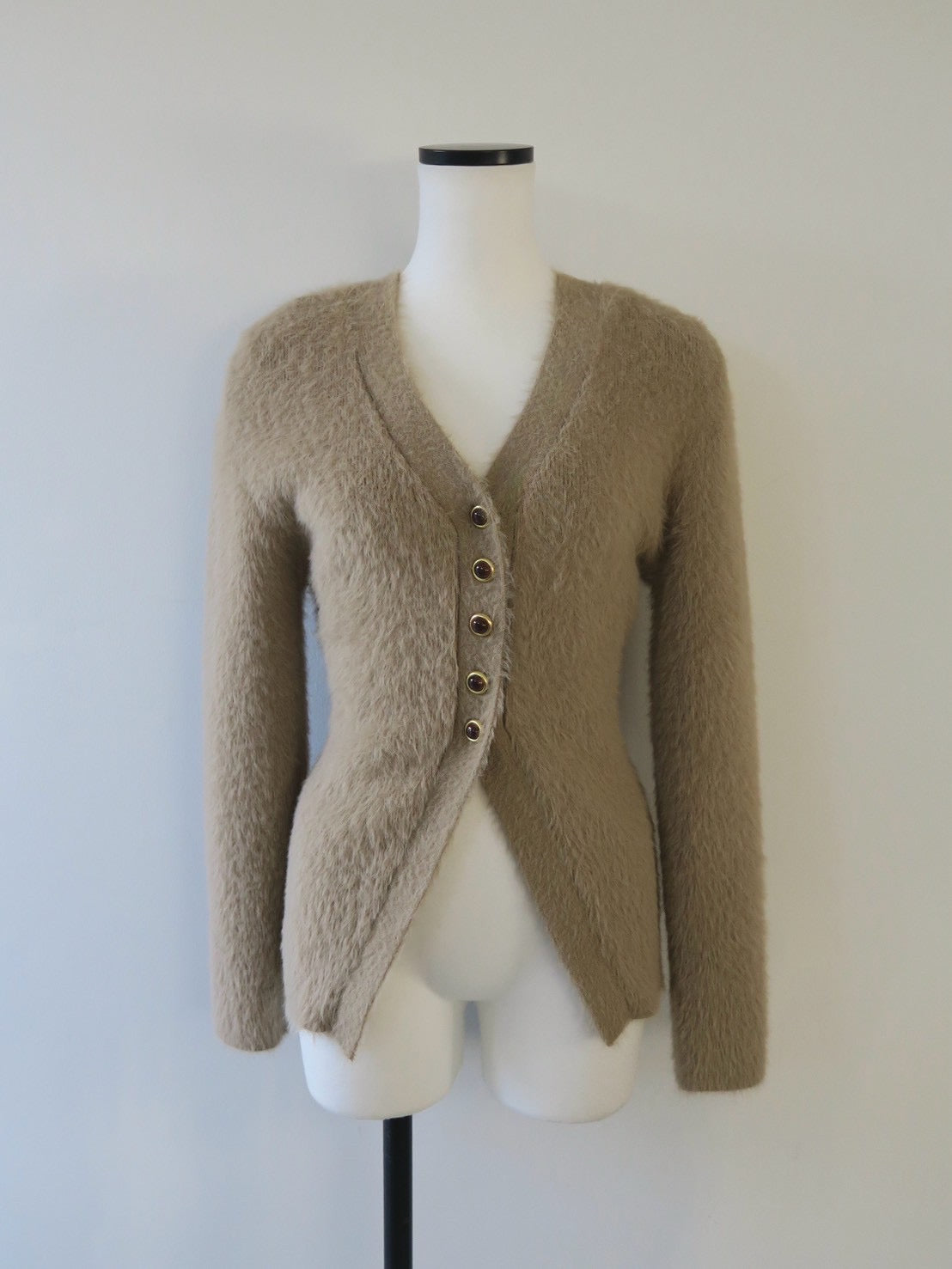 angora slim knit cardigan