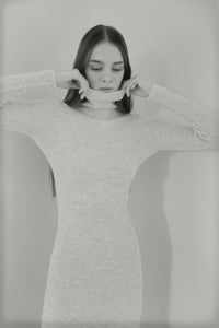 angora knit long dress