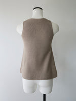 front crossed halter knit top