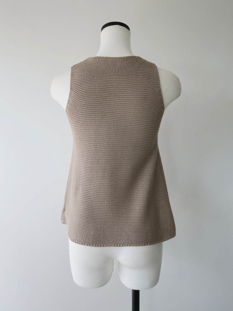 front crossed halter knit top