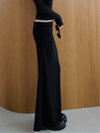 ruched waist long skirt