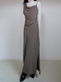 asymmetry drape cami dress