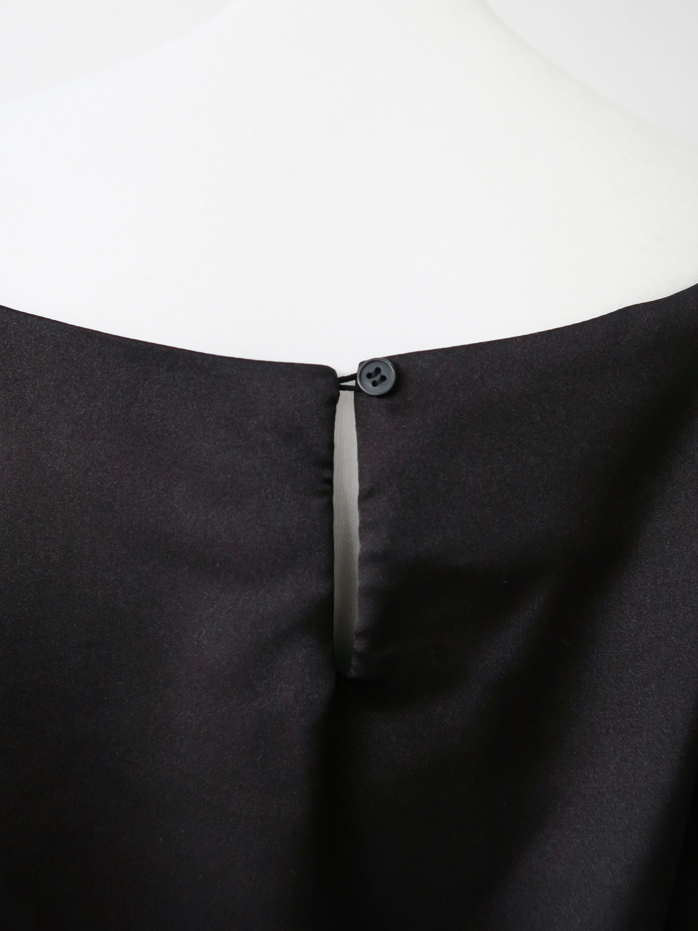 balloon sleeve satin blouse