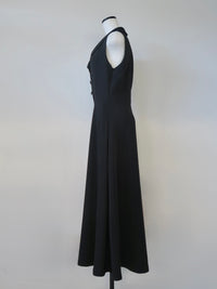 shawl collar sleeveless dress