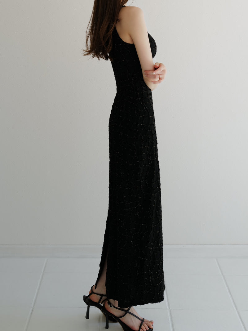 wavy tile pattern dress