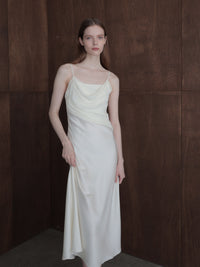 minimalist pleated long dress