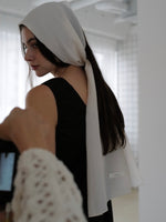 solid silk scarf