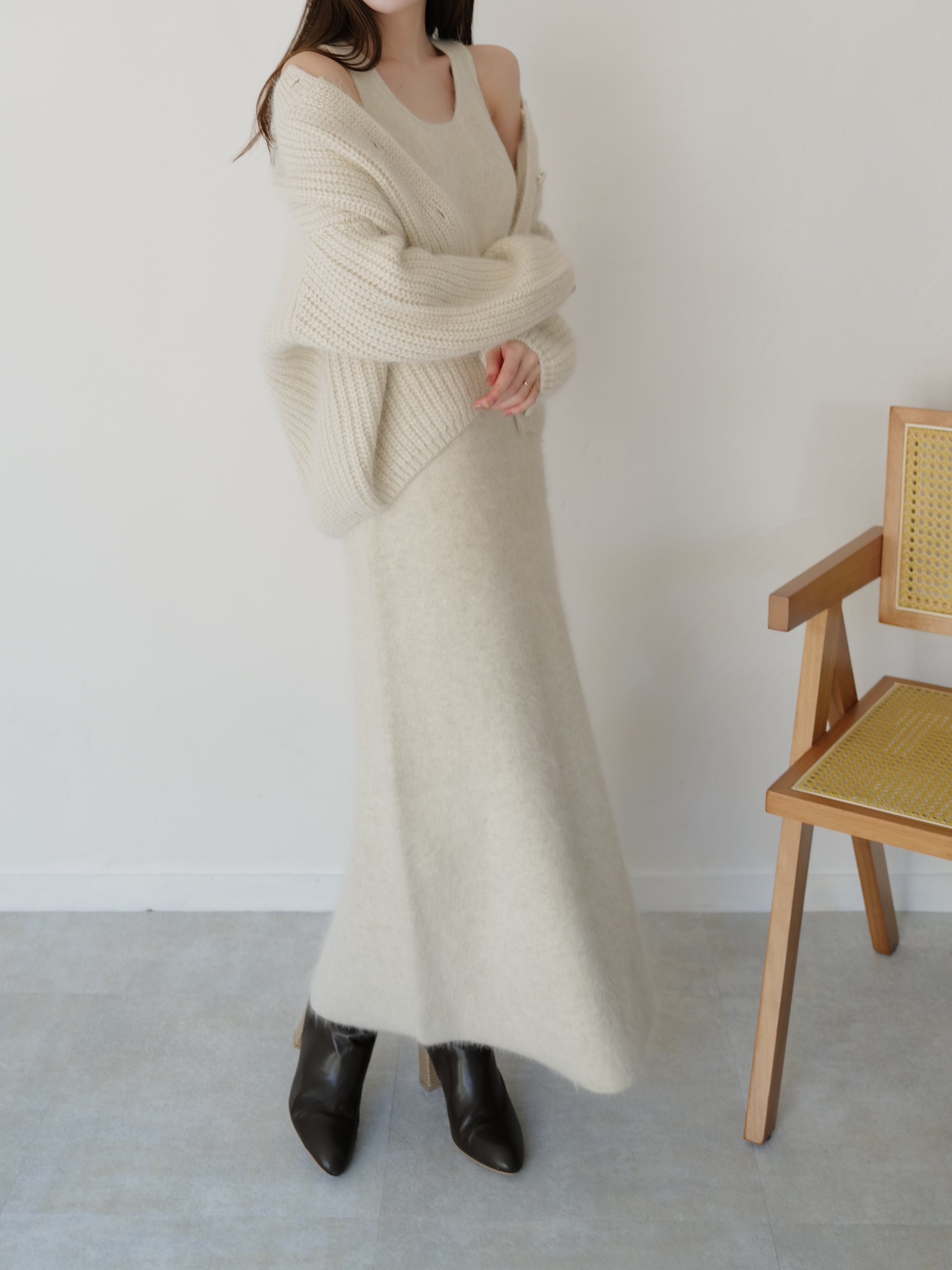 angora maxi knit dress