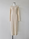 wavy tile pattern long sleeve dress