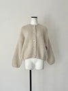 angora balloon knit cardigan