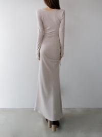 luxe shirring asymmetric dress
