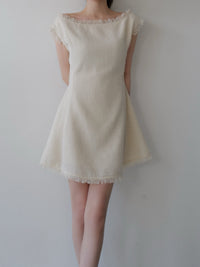 boat neck tweed mini dress (POP UP)
