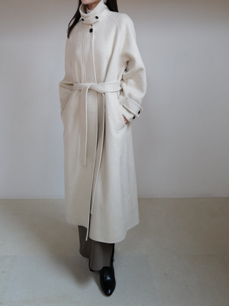 cashmere stand collar coat