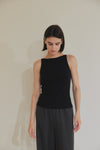 boat neck sleeveless top