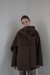 cashmere cape half coat