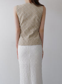 tailored diamond vest