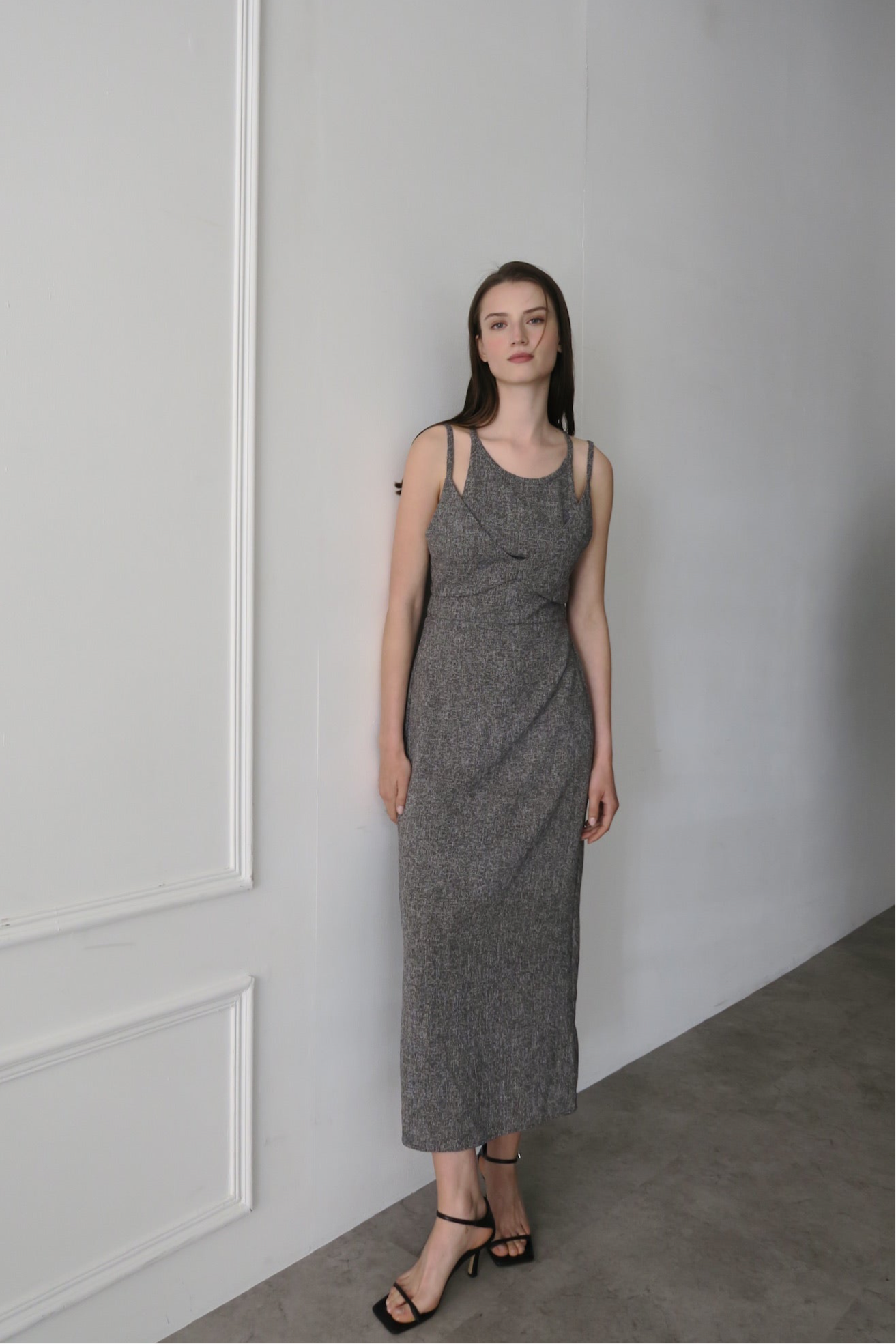 sample sale / tweed tight cami dress