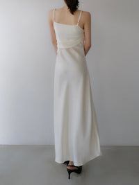 minimalist pleated long dress