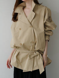 modern short trench coat