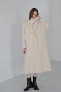 alpaca hairy long coat