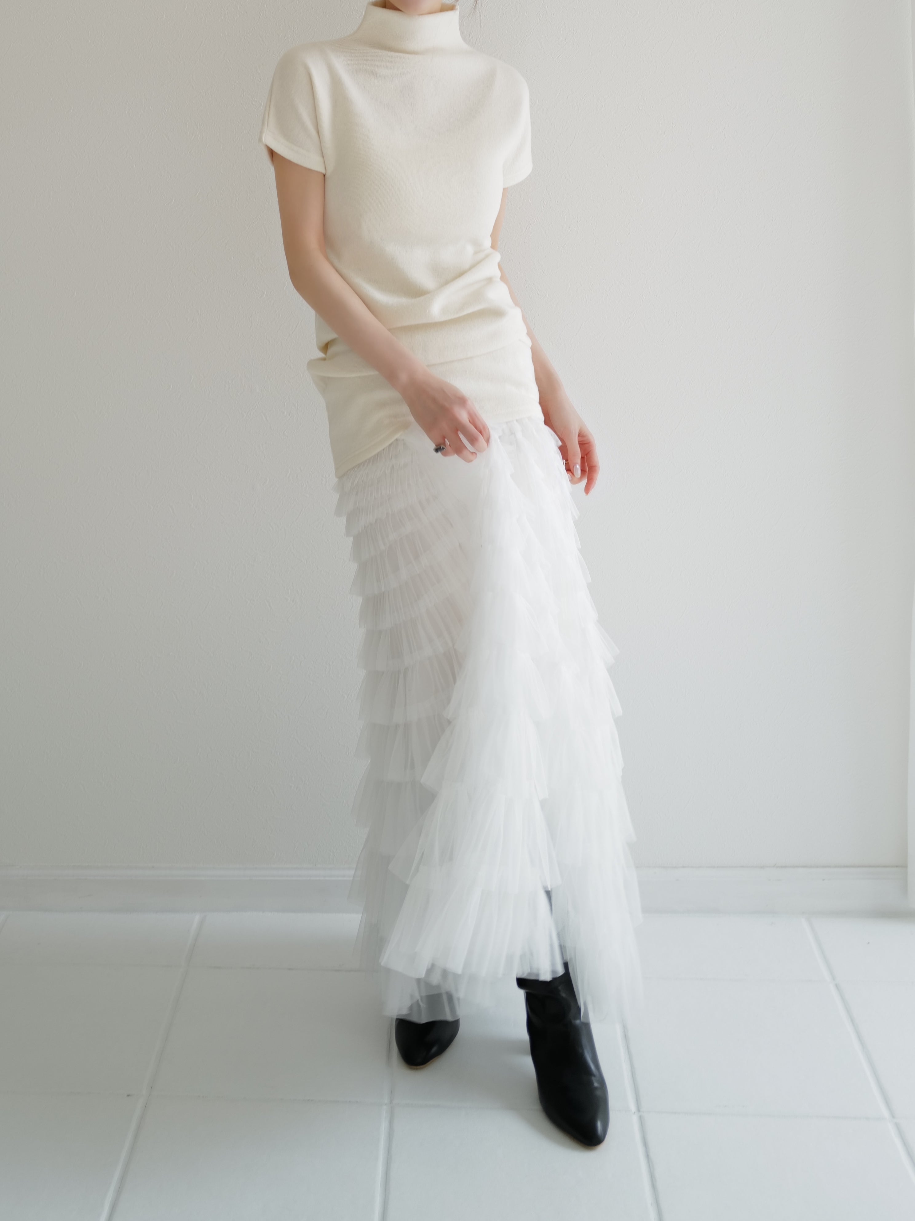 【新品未使用】maison celon high neck mini dress high neck mini dress – célon