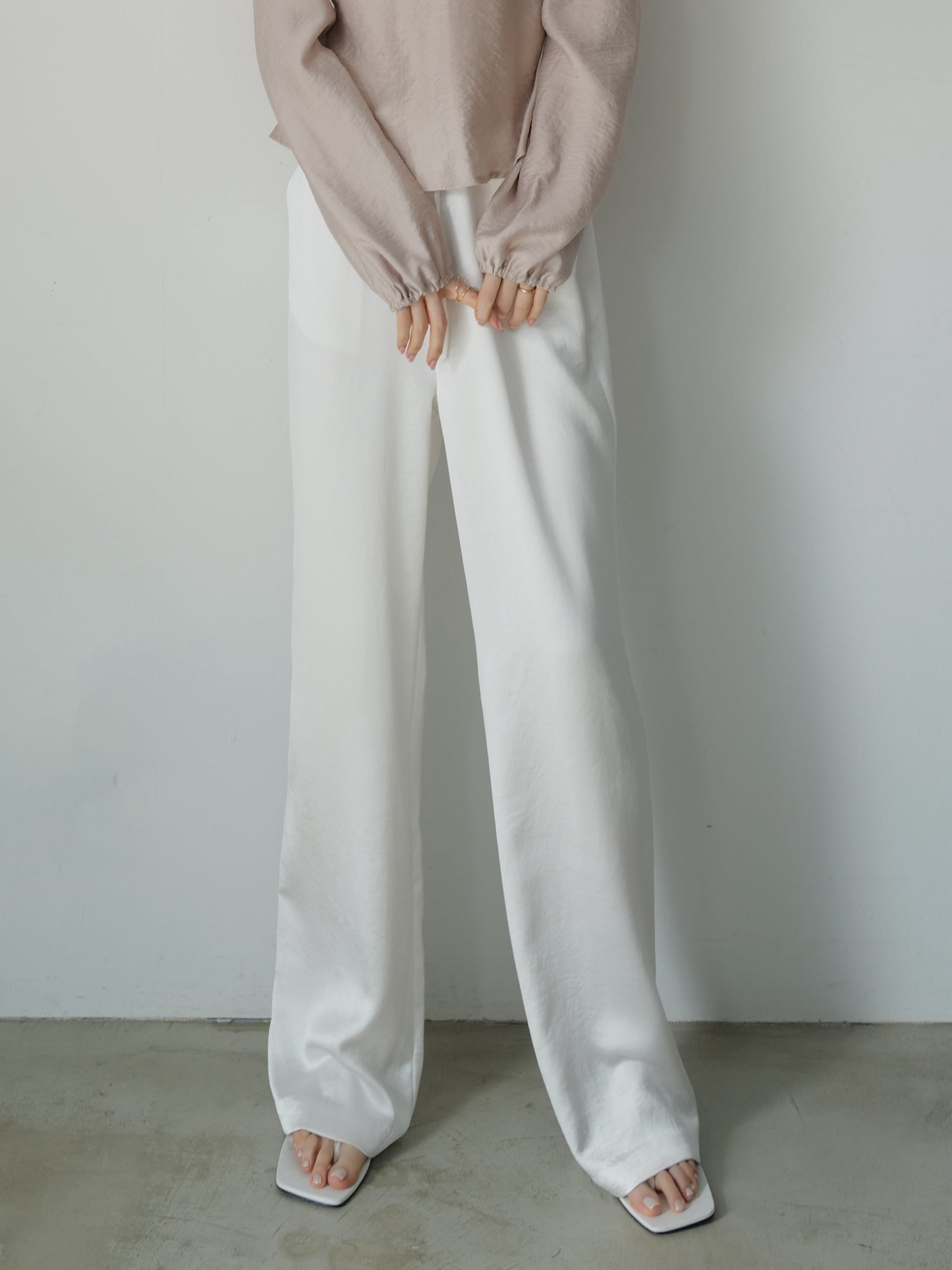 fluid satin pants