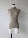 shiny cap sleeve knit top