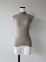 shiny cap sleeve knit top