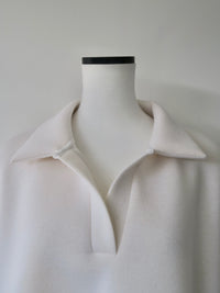 open neck sweat top
