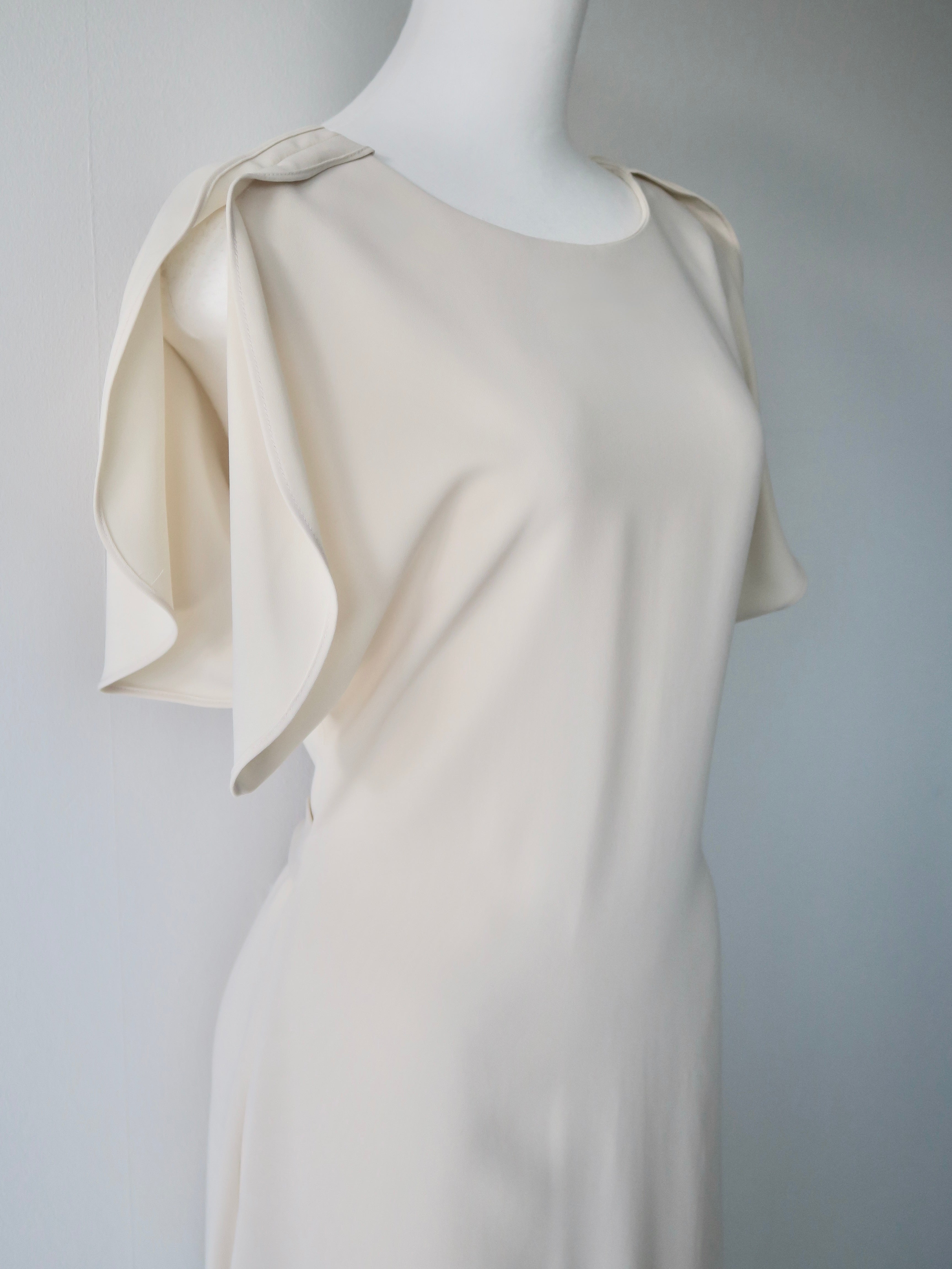 rounded hem sleeve dress – célon