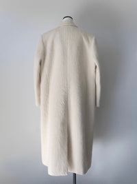 alpaca hairy long coat