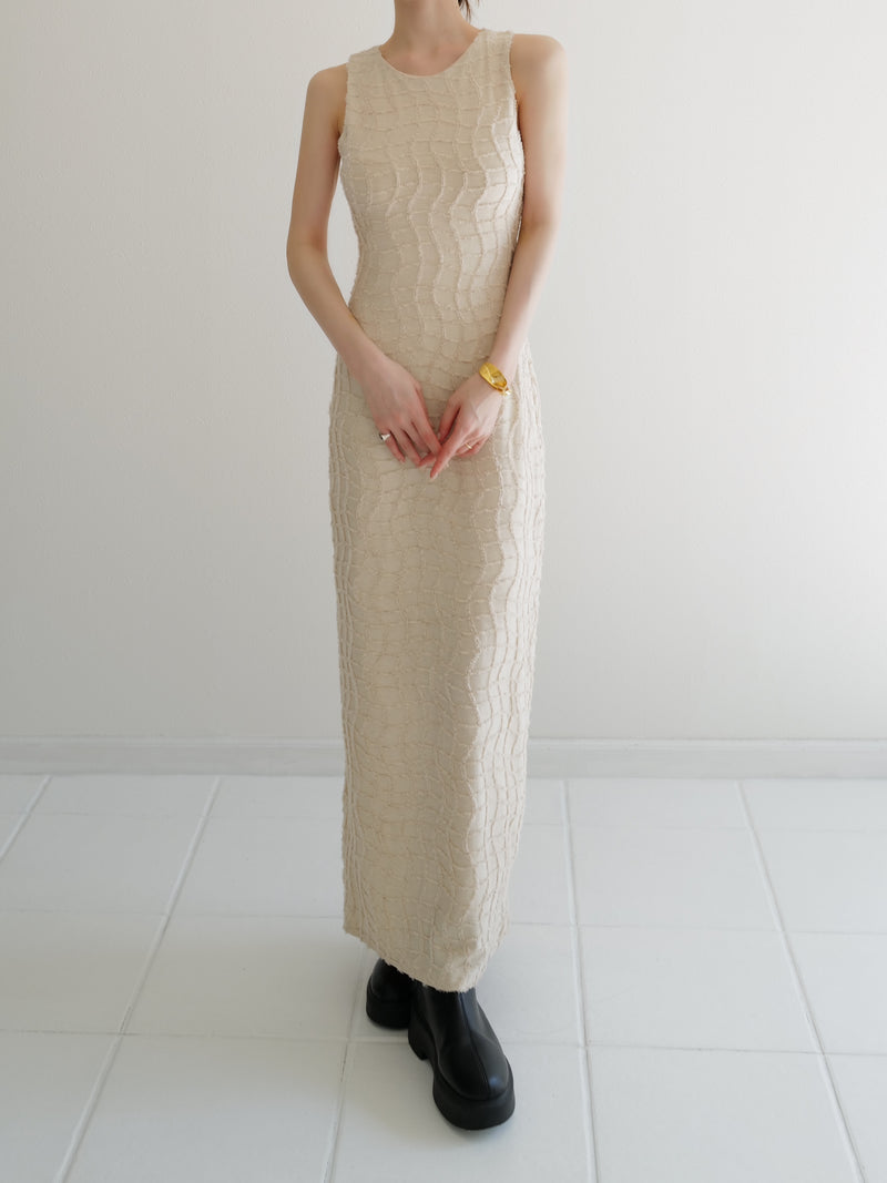 wavy tile pattern dress