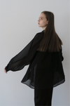 chiffon tie long blouse