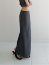 raw hem slim long skirt