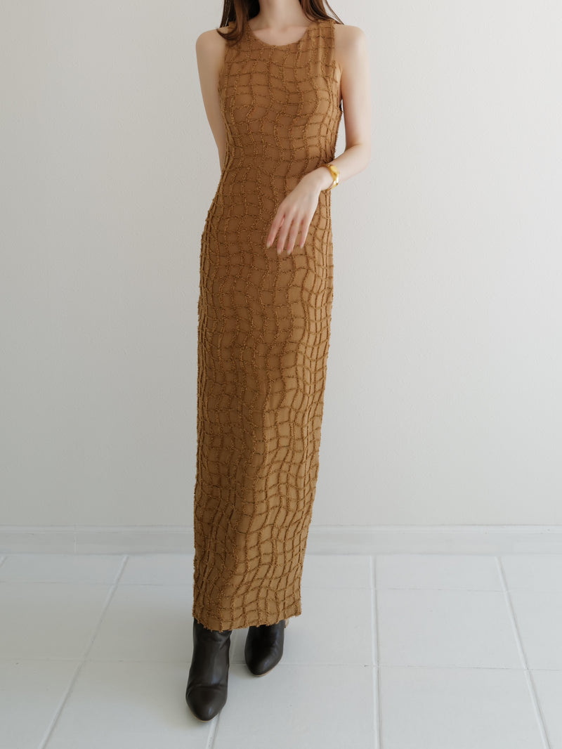 wavy tile pattern dress