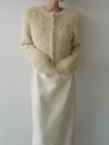 mink-like fur cardigan